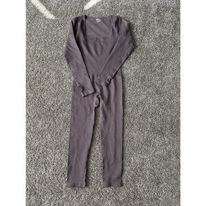 OQQ Women Ribbed Workout Jumpsuit